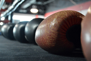 Boxing Gloves sitting in a ring