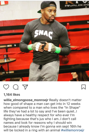 Monroe Jr. takes a swipe at Saunders' physique
