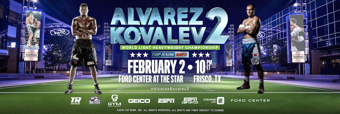 Alvarez and Kovalev rematch set for Feb.2 in Texas