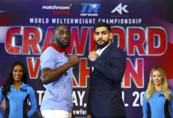 Terence Crawford and Amir Khan face off in the Big Apple