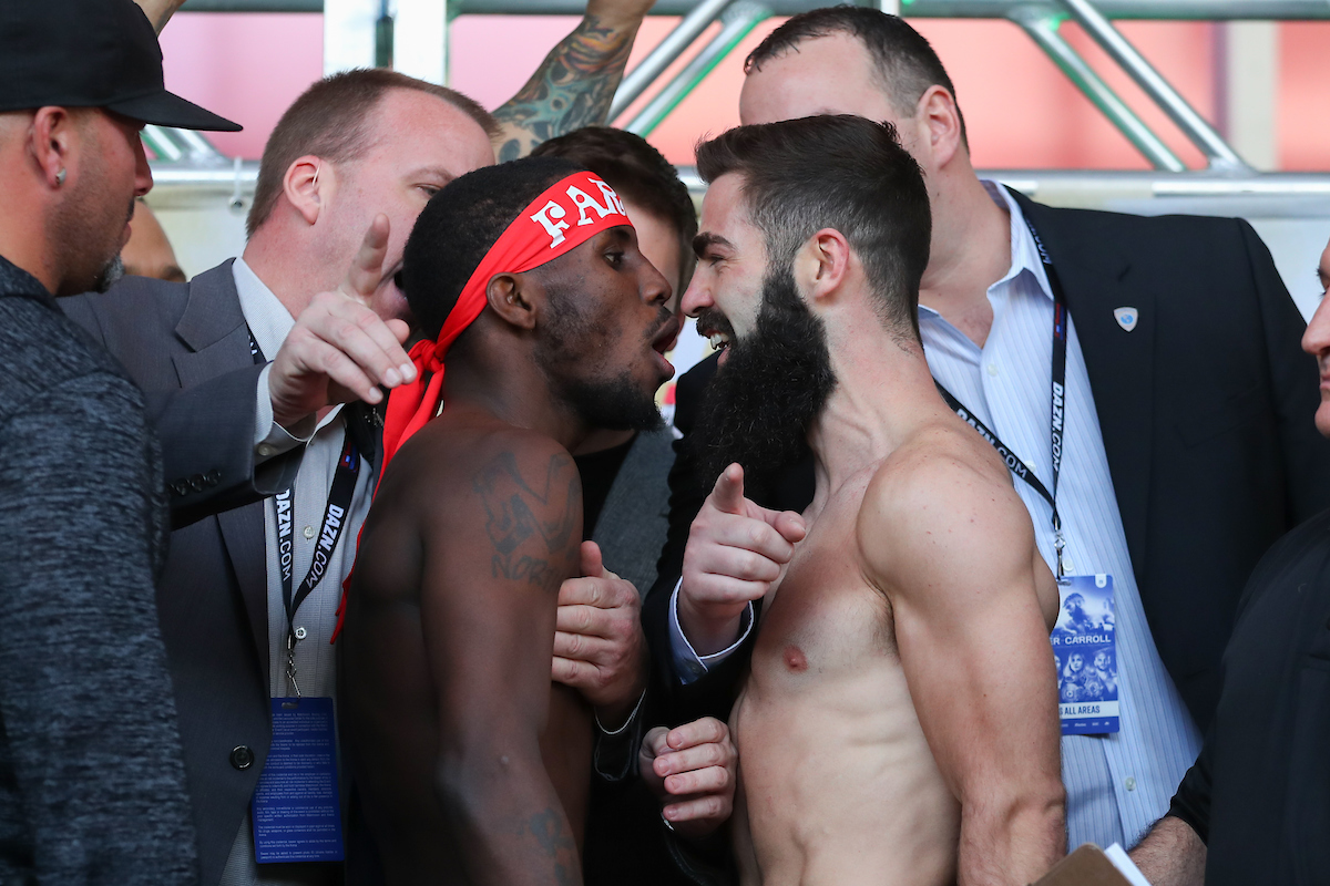 Tevin Farmer vs. Jono Carroll and Katie Taylor vs. Rose Volante
