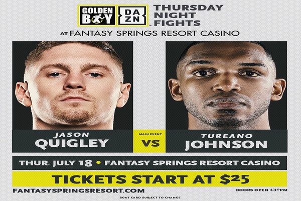 Jason Quigley to fight Tureano Johnson in battle of contenders