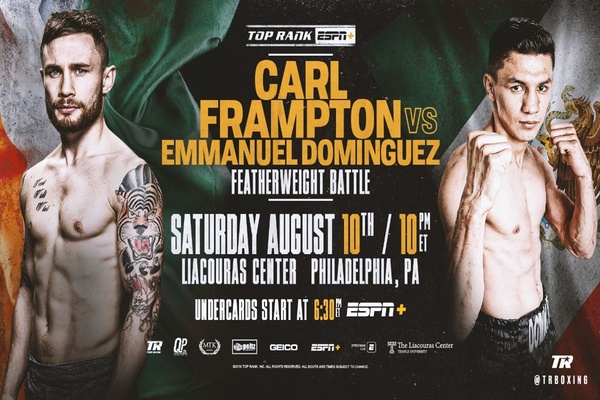 Carl Frampton returns August 10 against Emmanuel Dominguez