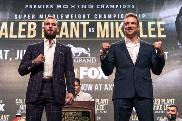 Tense final press conference as Caleb Plant and Mike Lee talk about their fight this Saturday night