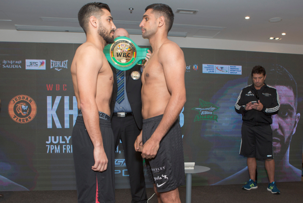 Amir Khan vs Billy Dib weights & weigh-in photos: Hughie Fury outweighed by over 40lbs
