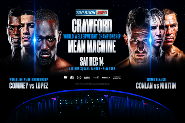 Terence Crawford returns to the ring Dec. 14, Teofimo Lopez battles Richard Commey