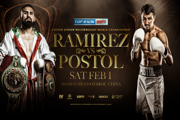 Jose Ramirez travels to China to defend his WBC/WBO titles against Victor Postol