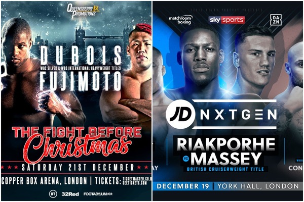 Dubois vs Fujimoto Frank Warren show & Matchroom Boxing Riakporhe vs Massey: Who wins Christmas?