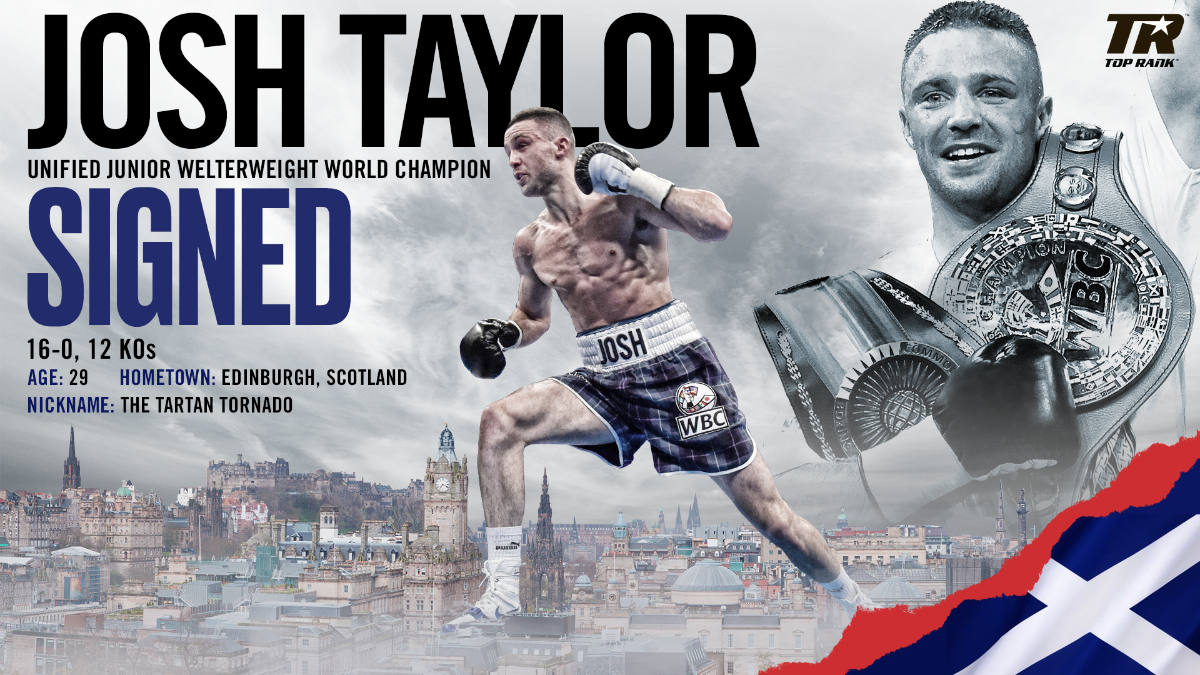 Josh Taylor is now a Top Rank fighter