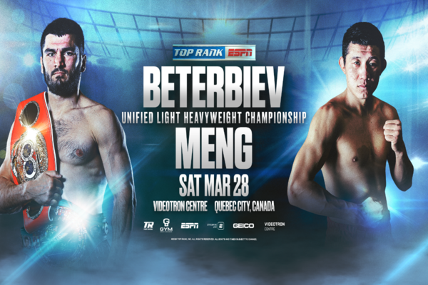 Artur Beterbiev defends titles March 28 against Meng Fanlong