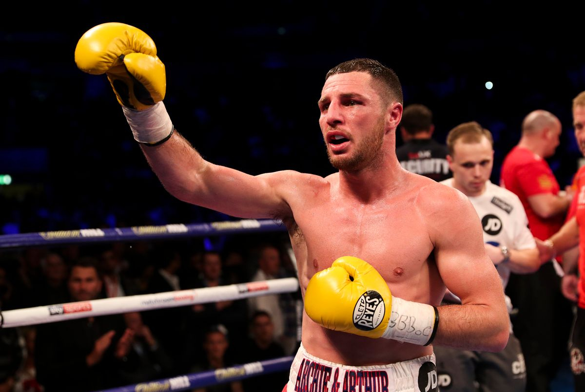 Tommy Coyle wins the Commonwealth title (Lawrence Lustig/Matchroom)
