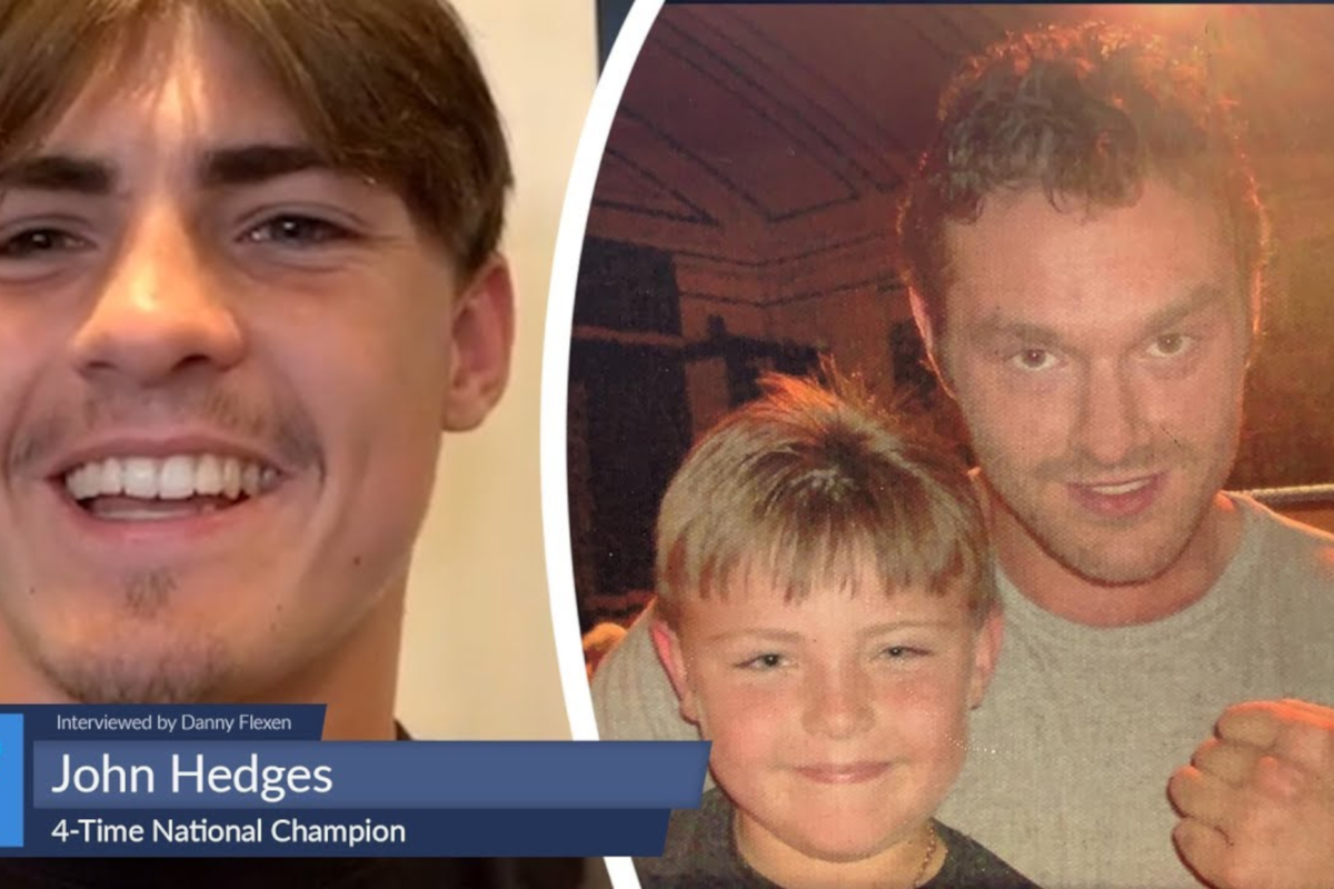 John Hedges (including, aged 10, with his hero Tyson Fury)