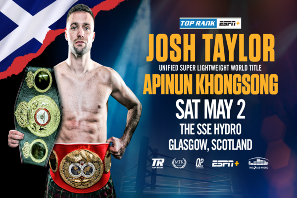 Josh Taylor to fight Apinun Khongsong May 2 in Glasgow