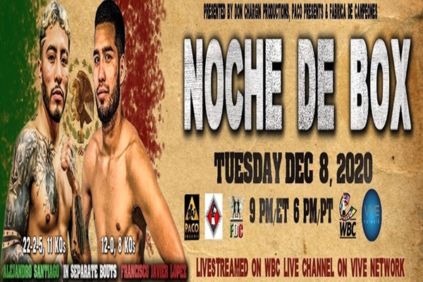 Don Chargin Productions, Paco Presents and Fabrica De Campeones to stream live 'Noche De Box' on WBC streaming channel December 8