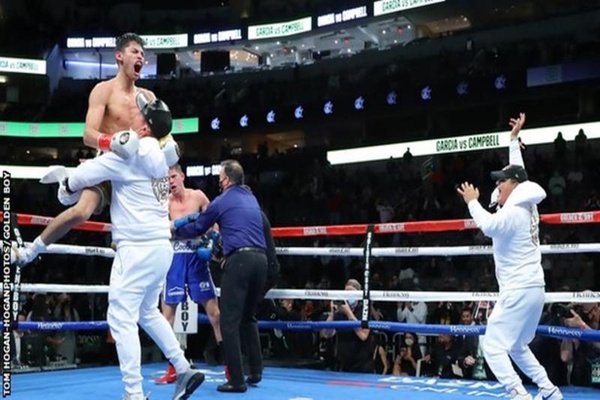 Floored in round two, Ryan Garcia gets up and stops Luke Campbell
