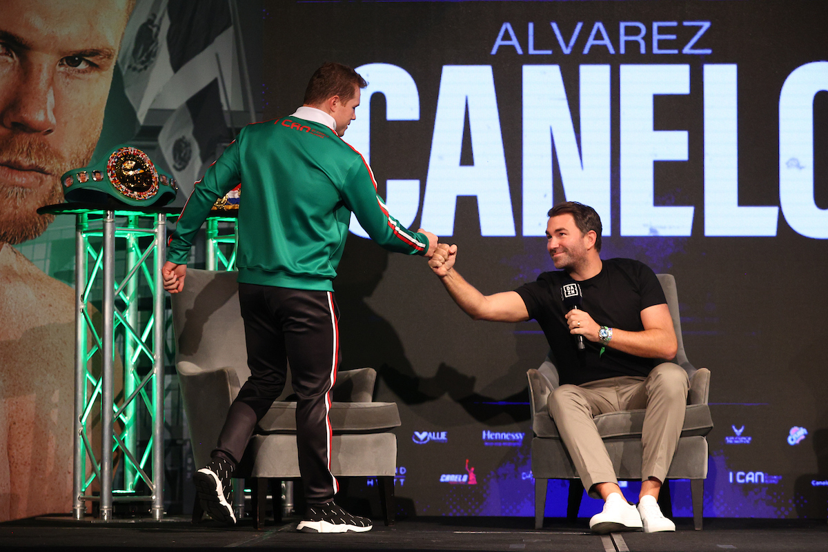Canelo signs with Eddie Hearn for two fights (Ed Mulholland/Matchroom Boxing USA)