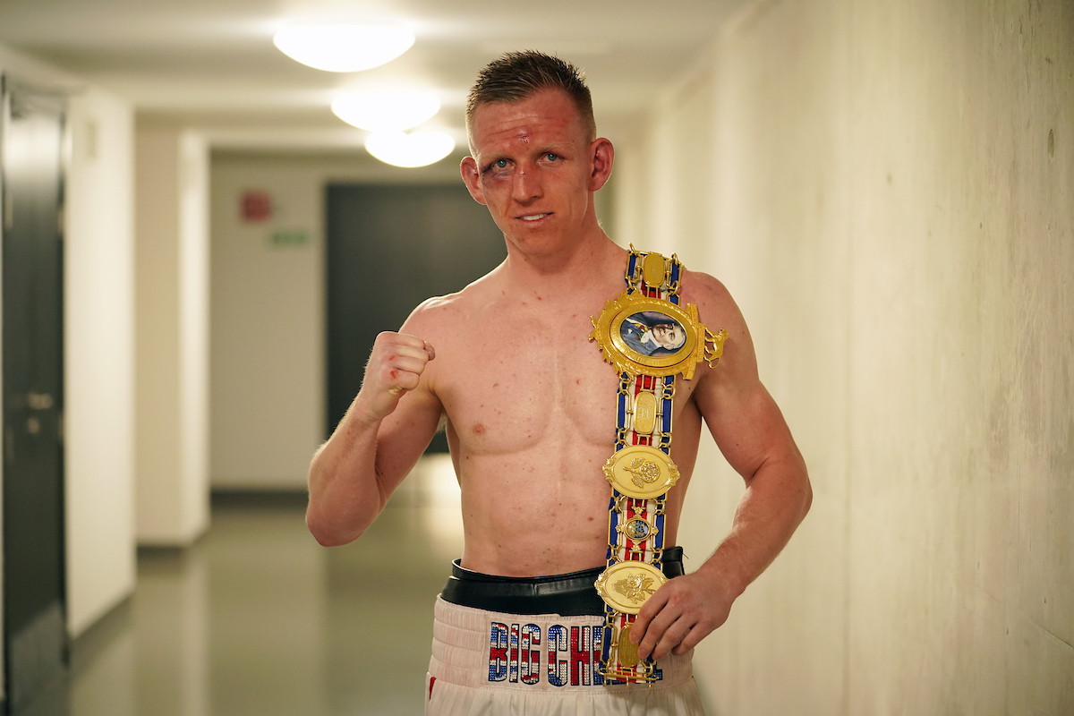 Ted Cheeseman with belt photo by Dave Thompson Matchroom Boxing