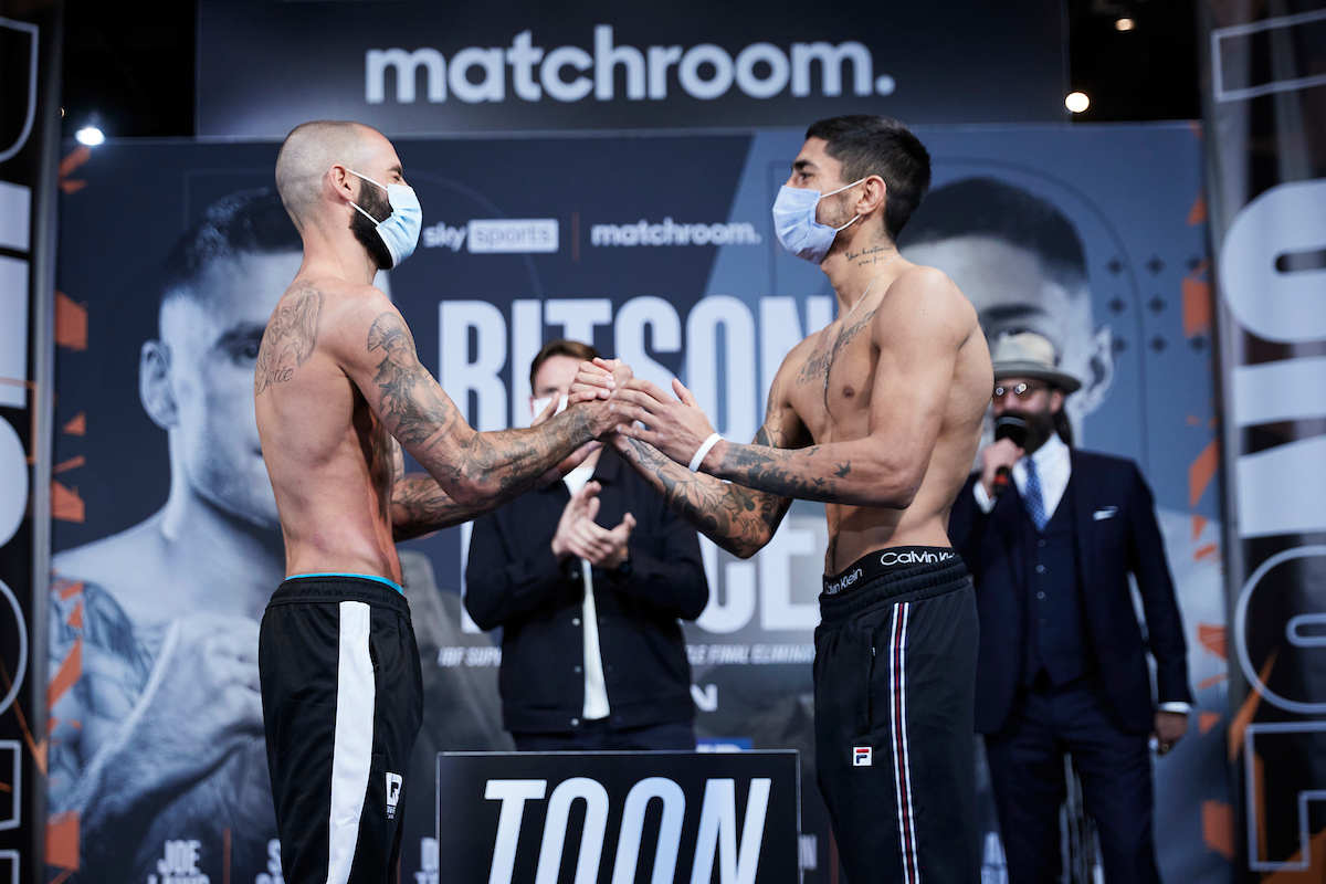 Lewis Ritson vs Jeremias Ponce weigh-in (Mark Robinson/Matchroom)