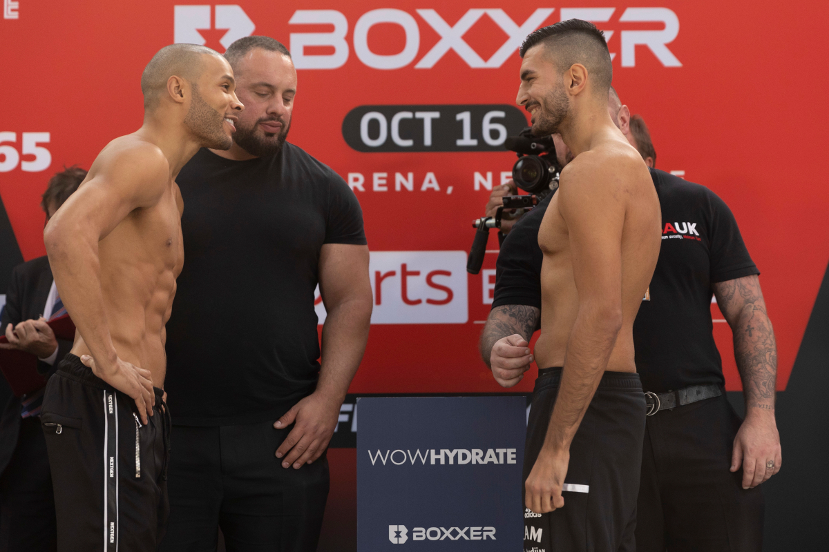 Chris Eubank Jr vs Wanik Awdijan weigh-in (Boxxer/Lawrence Lustig)