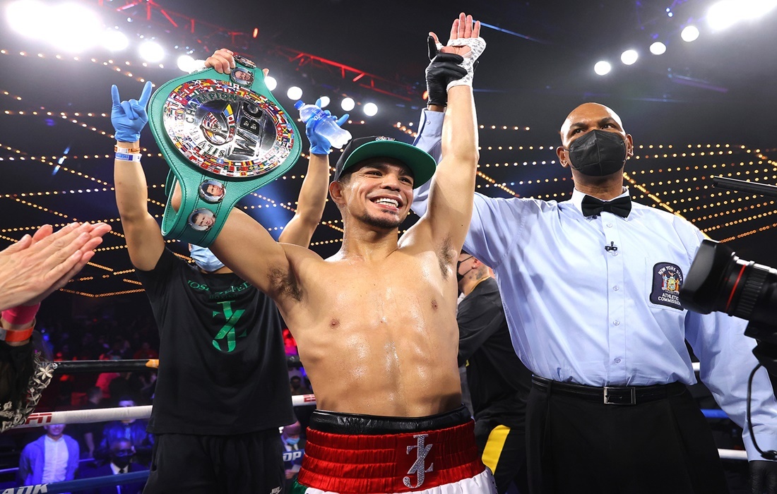Jose Zepeda victory photo by Mikey Williams Top Rank via Getty Images