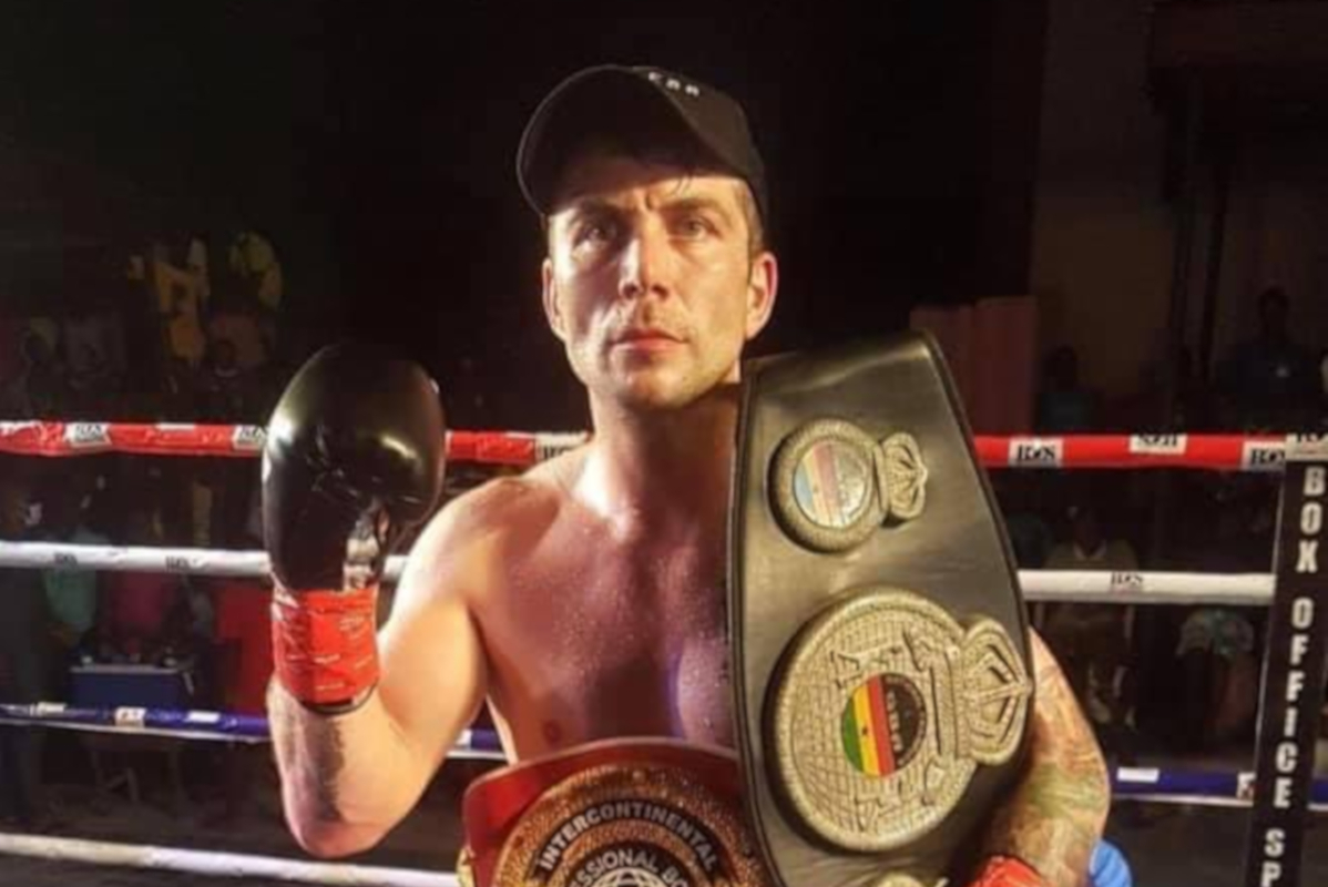 Lee McAllister with Ghana title