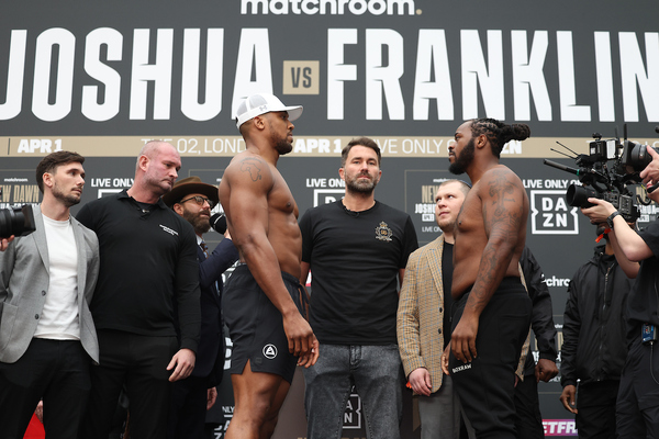 Anthony Joshua - Jermaine Franklin weigh-in / Joshua heavier - Franklin lighter than last fight