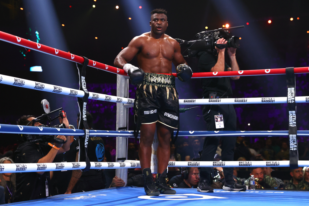 Francis Ngannou during the Tyson Fury fight (Mikey Williams/Top Rank)