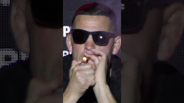 Nate Diaz LIGHTS UP on stage after fan gives (420) Birthday gift | #MMA